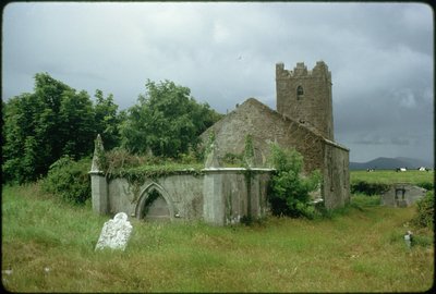 Medieval church and churchyard by Unbekannt Unbekannt